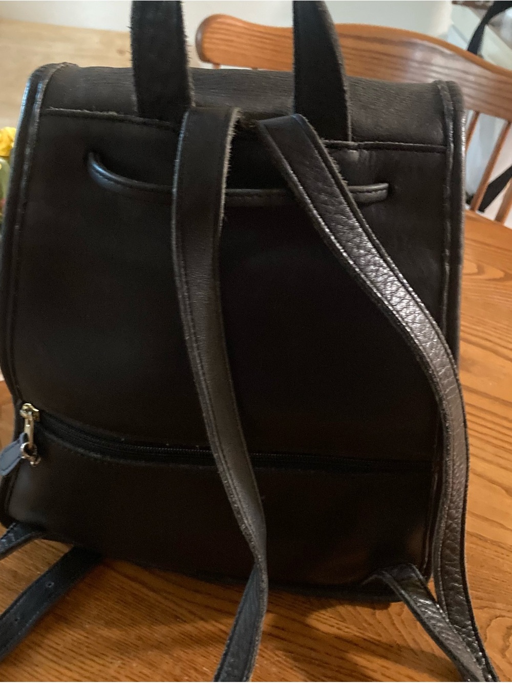 Coach Black Leather Backpack with Gold Hardware - Picture 2 of 15